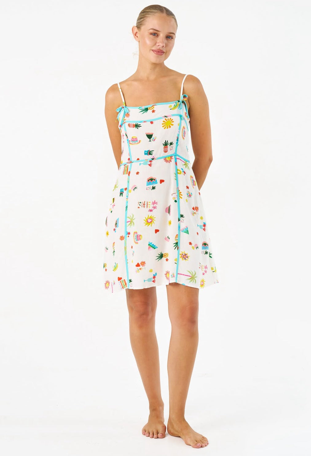 Cotton Mini Dress - Multi