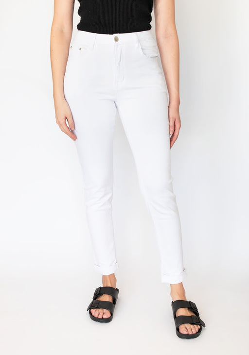 Mid Rise Skinny leg stretch Jeans - White Denim