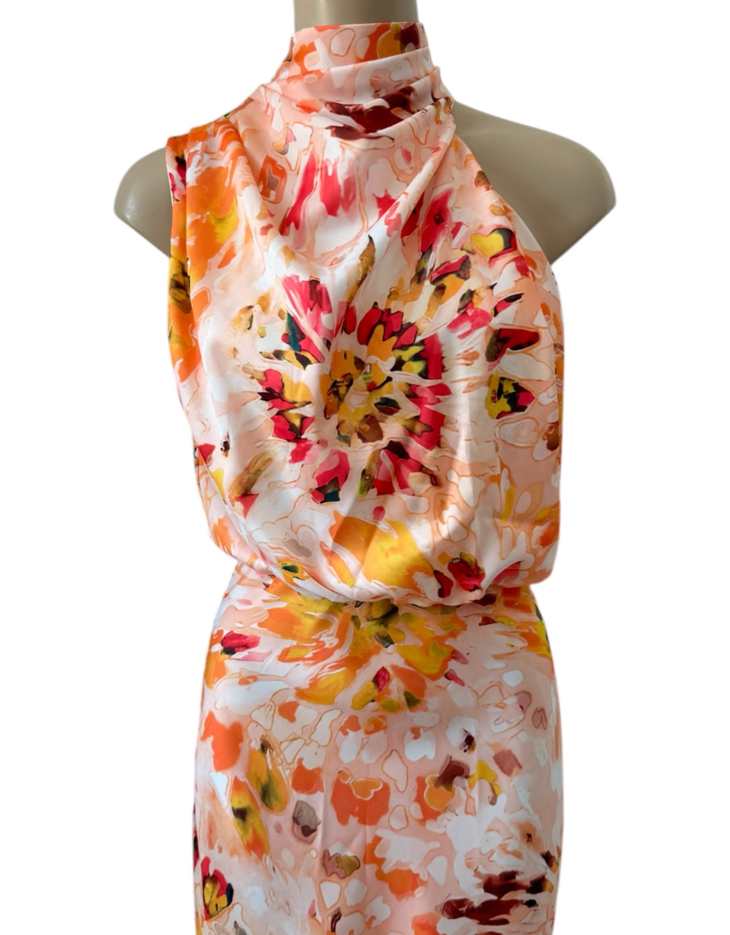 Abby Maxi Dress - Peach Multi