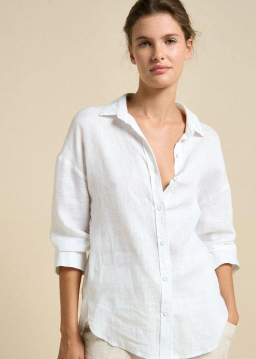 Little Lies Linen Shirt - White