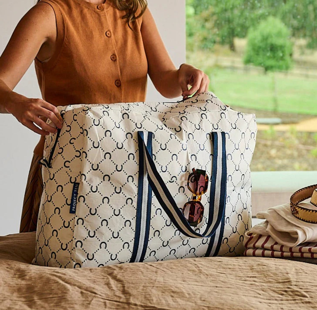 NEW - Project Ten Overnight Bag - Navy Horseshoe
