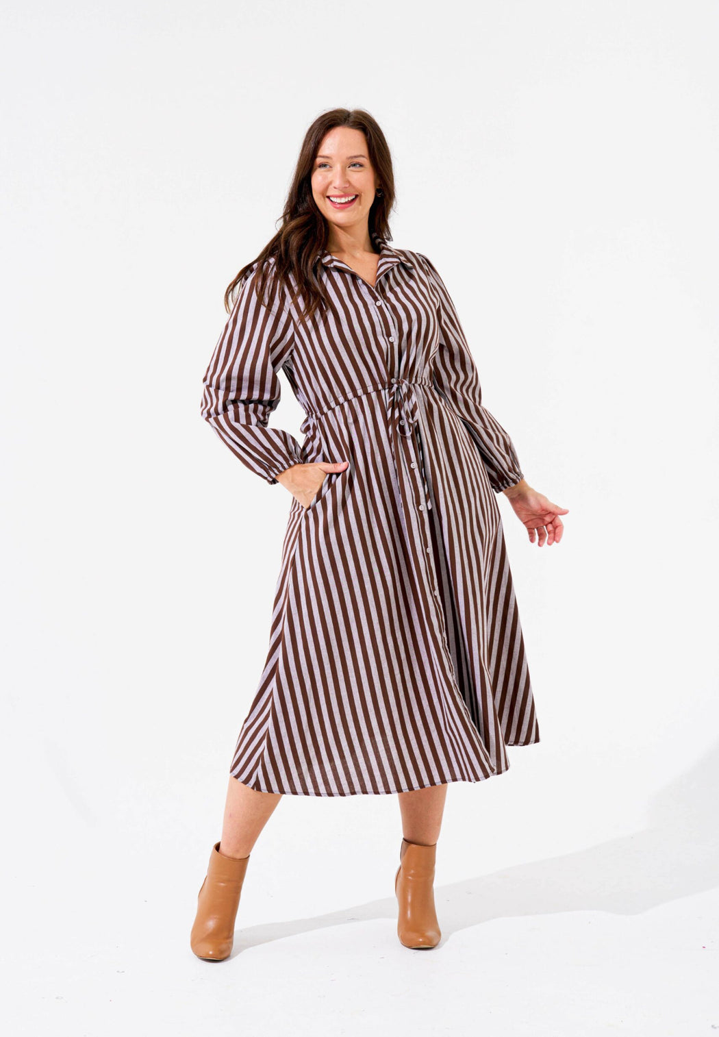 Boho Alys Midi Dress - Stripe