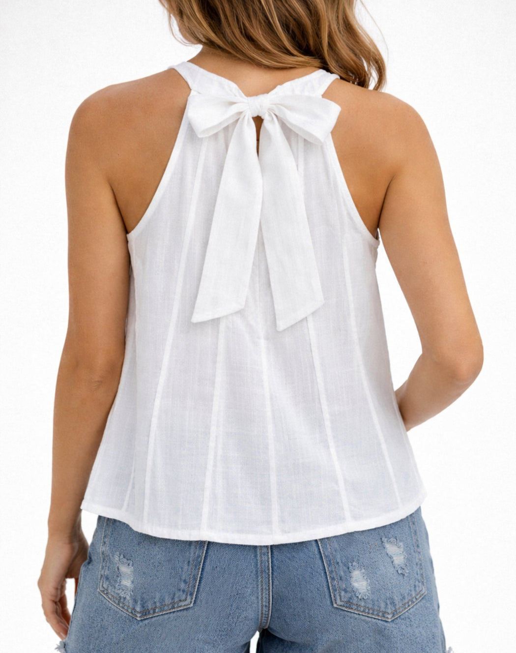 Restocked - Tie Back Top - White