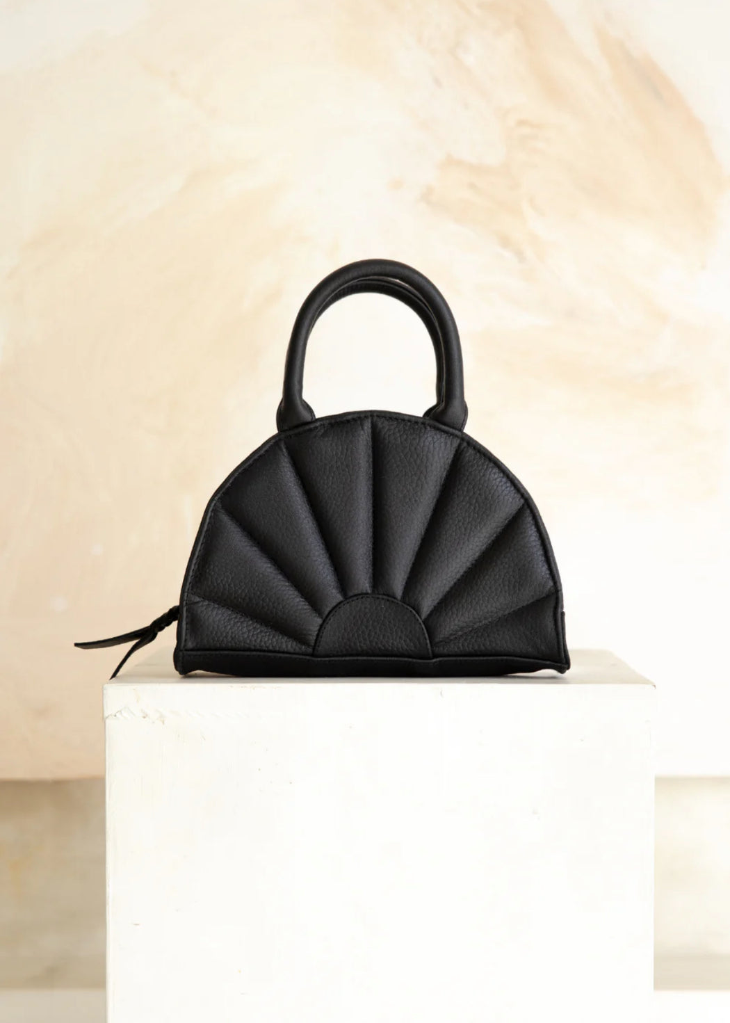 Hobo and Hatch Genuine Leather Soleil Mini Tote- Black