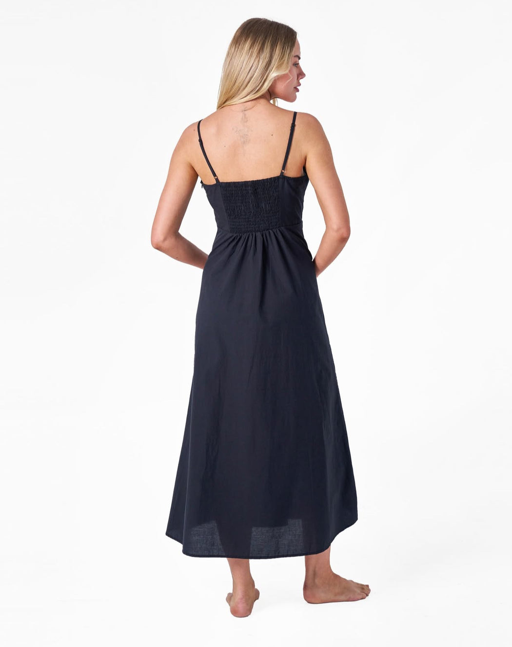 Best seller cotton Midi Dress - Black