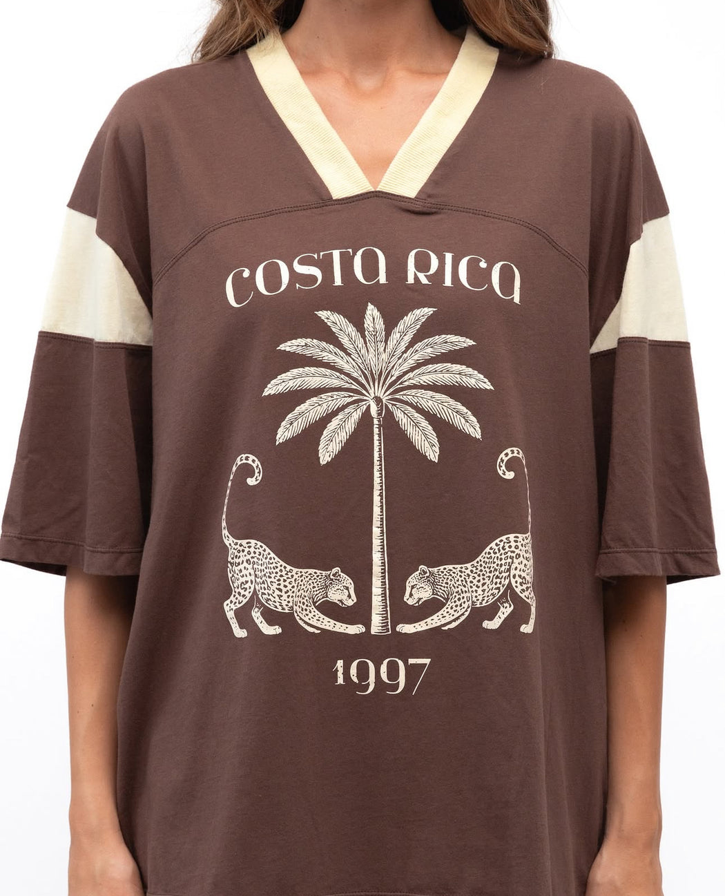 Print Tee - Costa Rico Cheetah Chocolate
