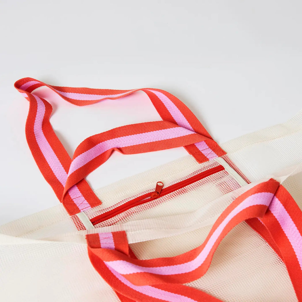 Project Ten Oversize Mesh Tote Bag - Ecru