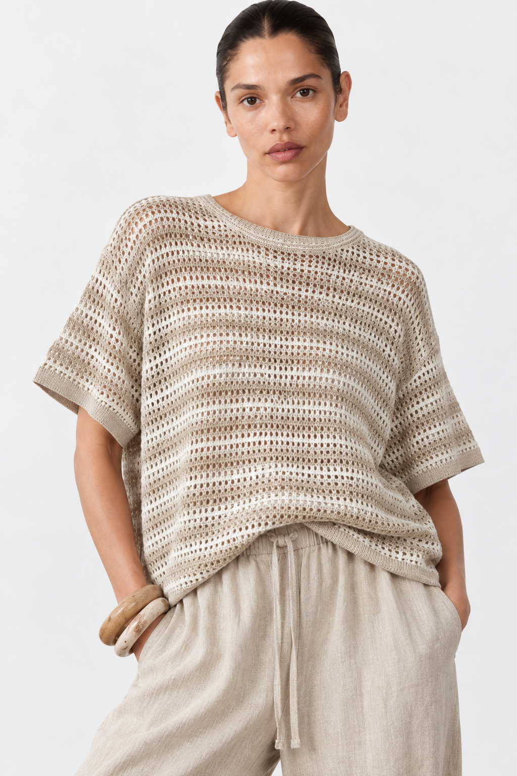 Little Lies Knit Nina Tee - Stripe