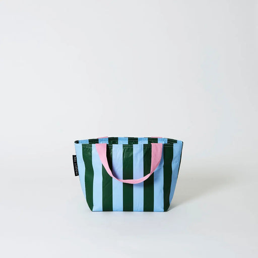 Project Ten Zip Mini Tote Bag - Green Blue Stripe