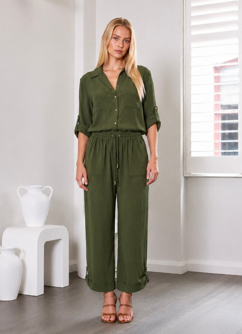 Tab bottom Pants - Khaki