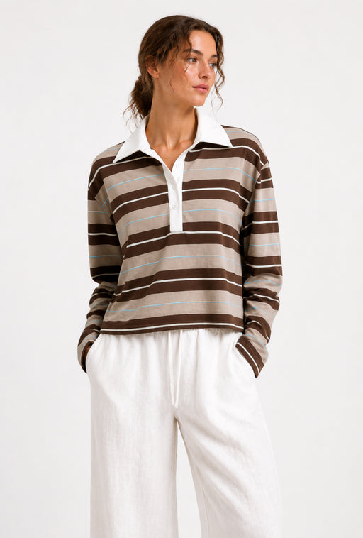 Rugby stripe long sleeve - striped