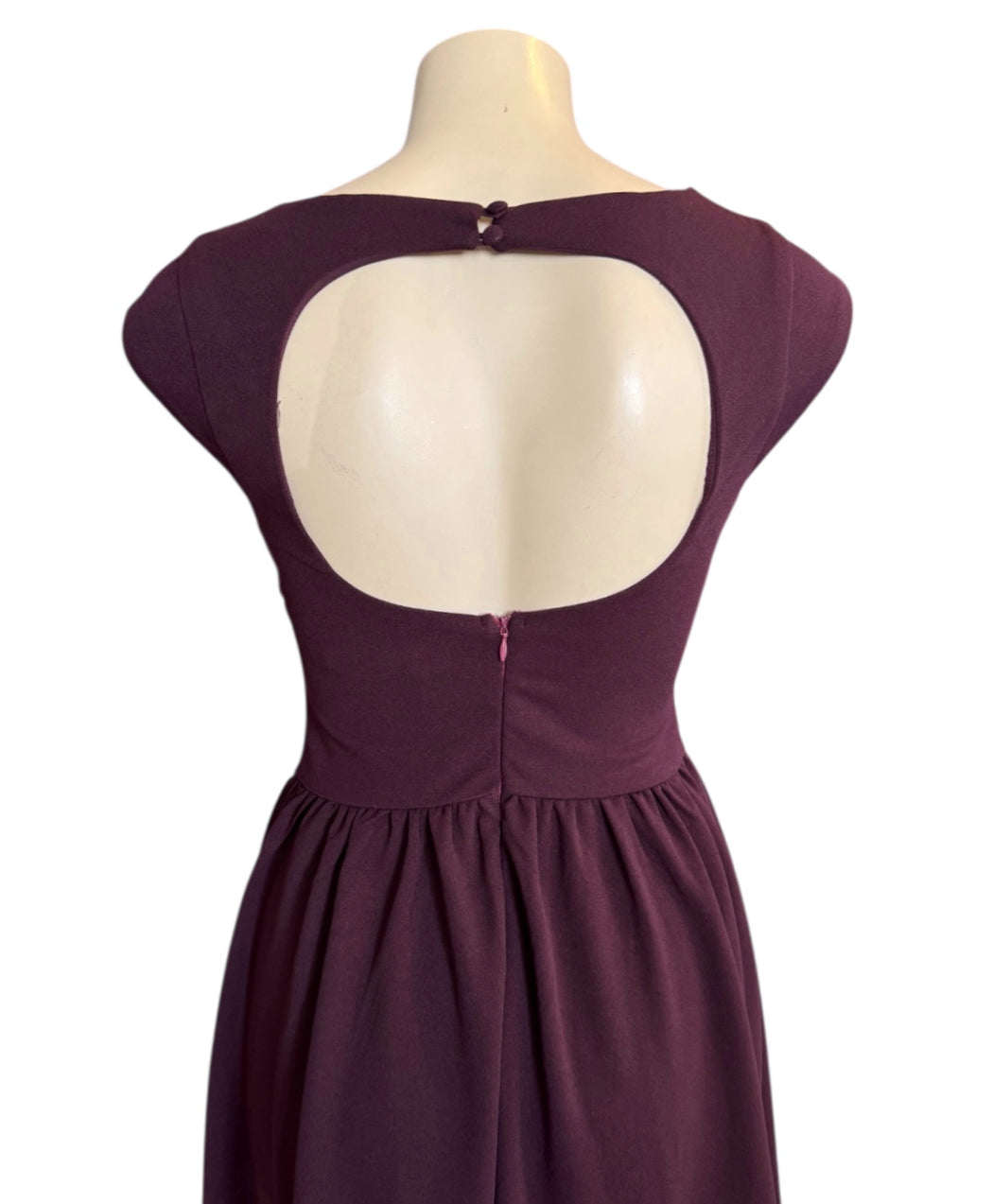 Cap sleeve Maxi Dress - Port