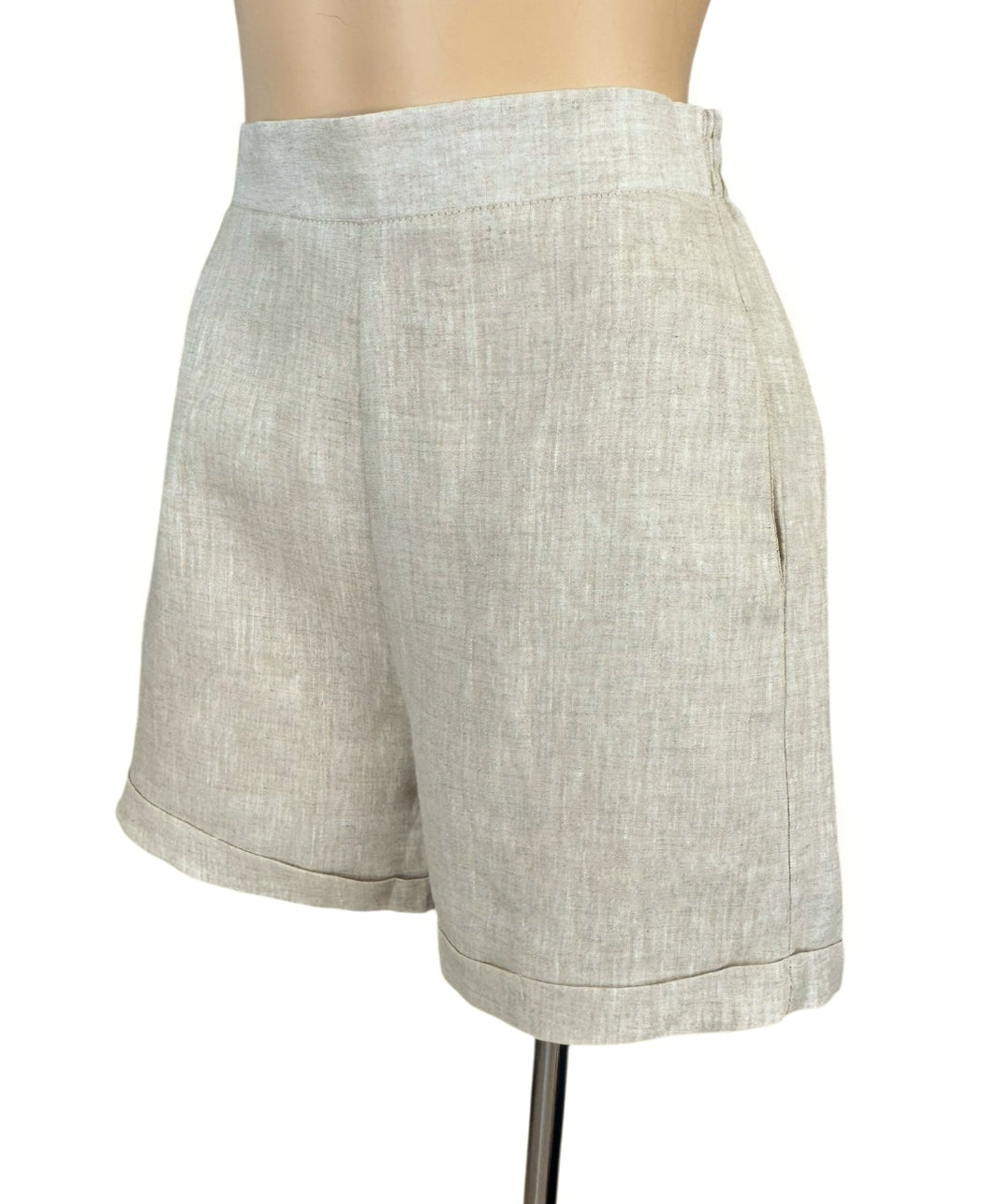 Bell 100% Linen Shorts - Natural