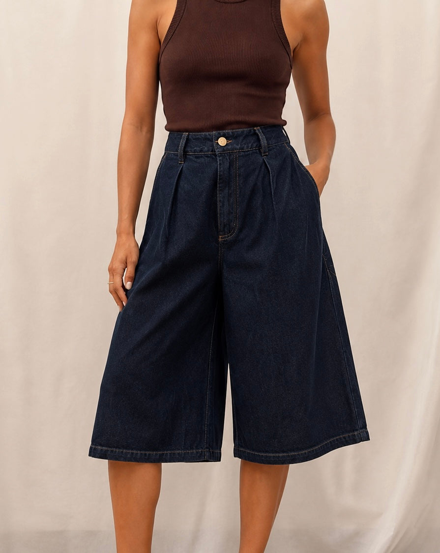 Denim Culottes - Indigo