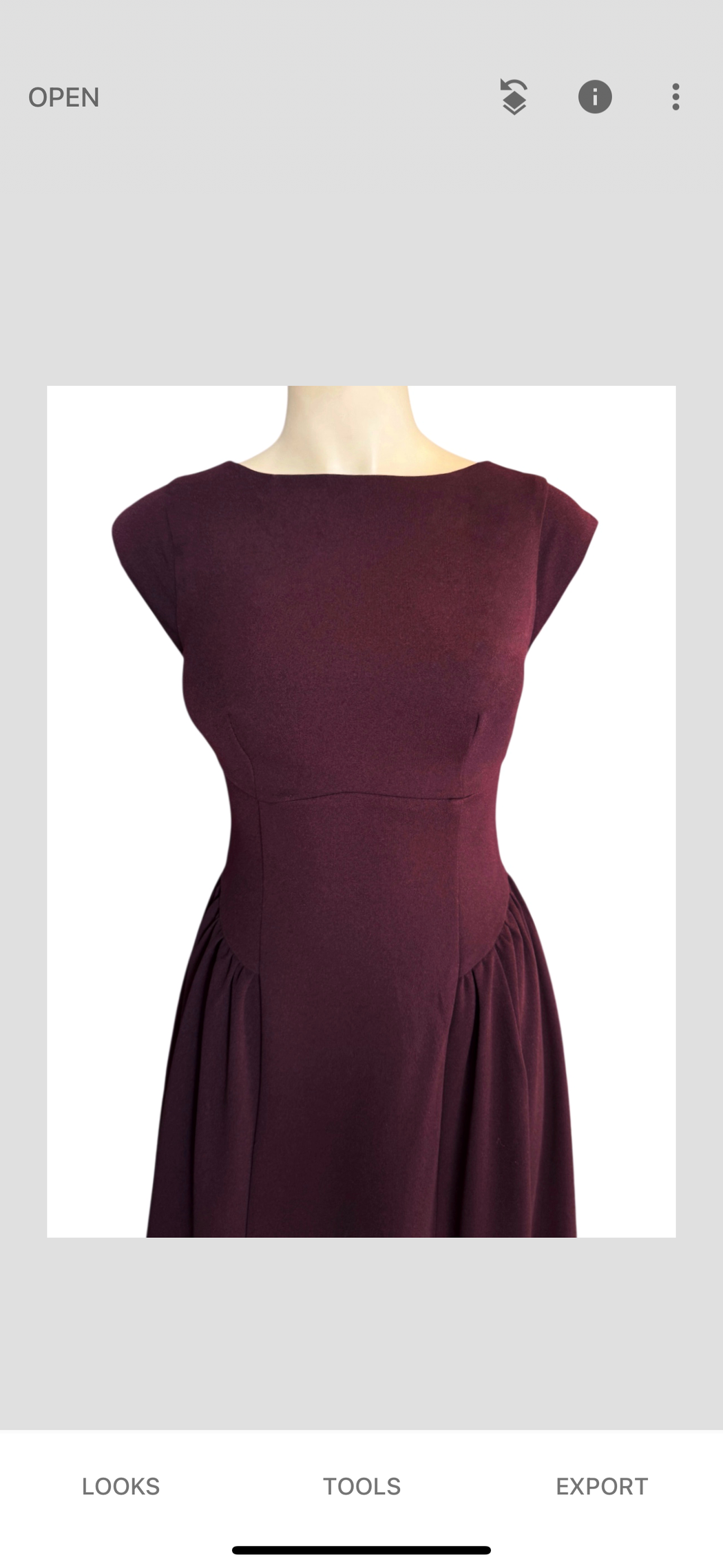 Cap sleeve Maxi Dress - Port
