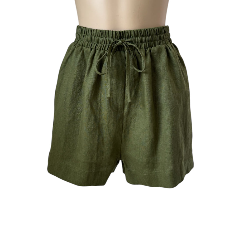 Staple Linen Shorts - Olive