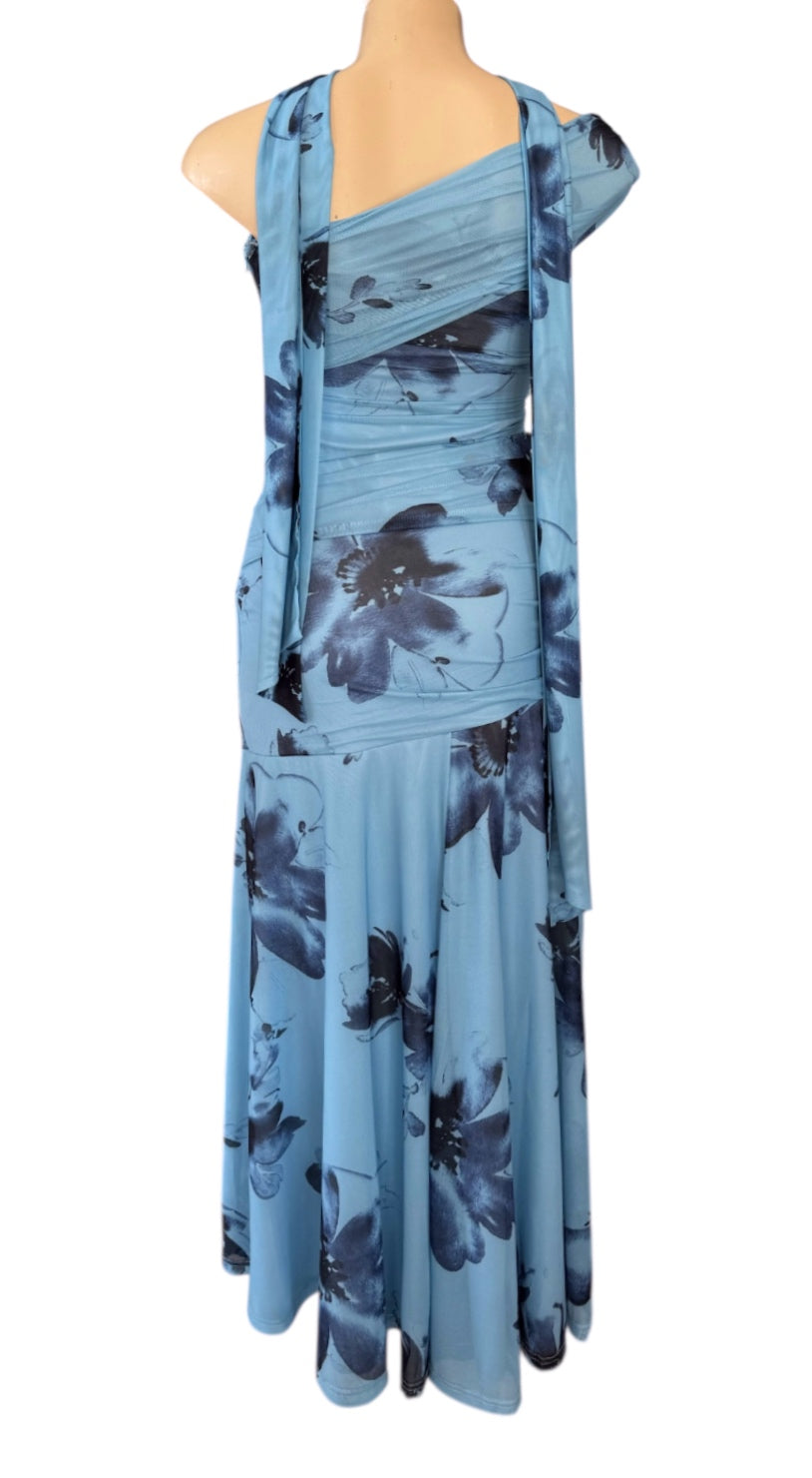 Willow Maxi Dress - Blue floral