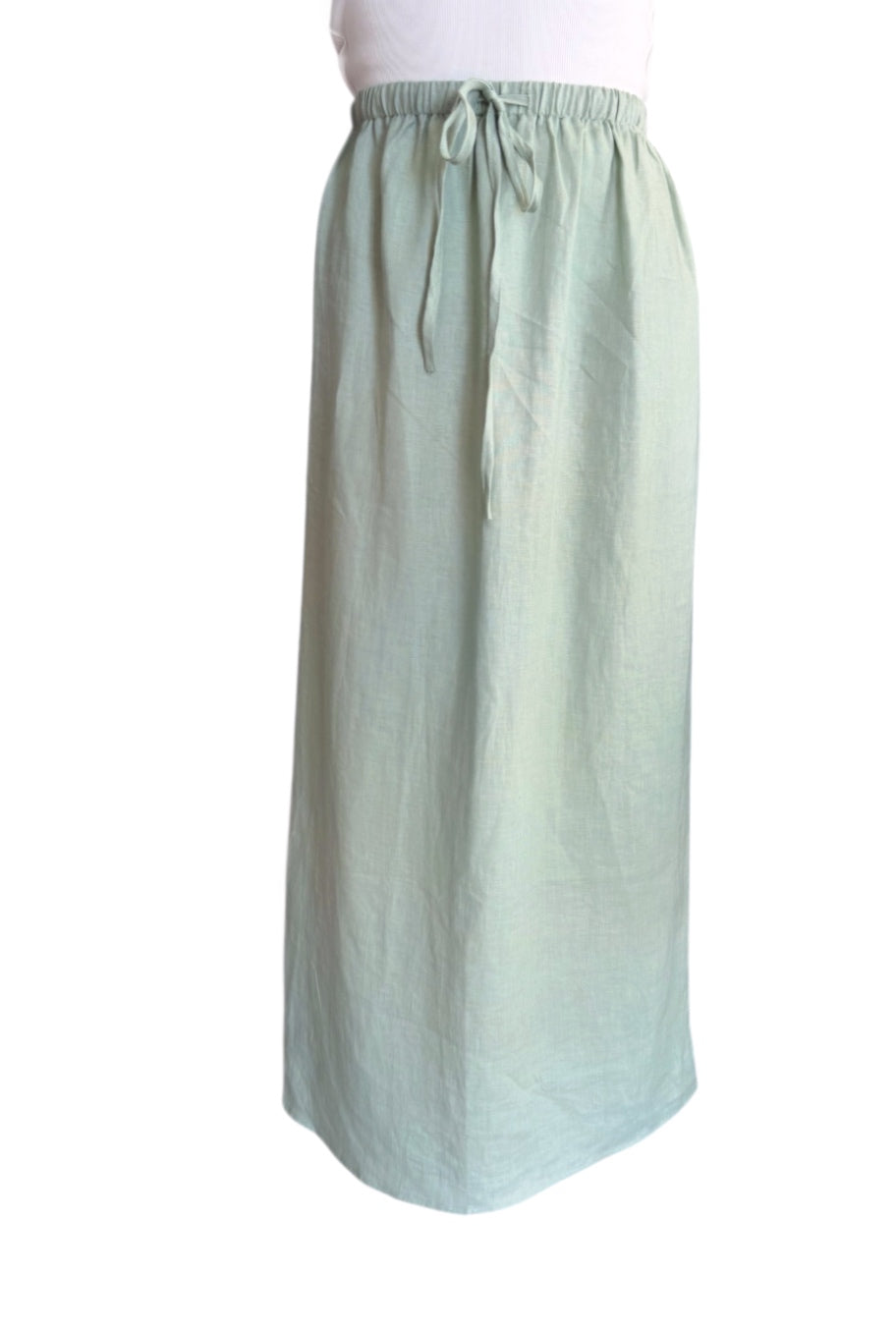 Little lies linen Midi Skirt- Sage Green