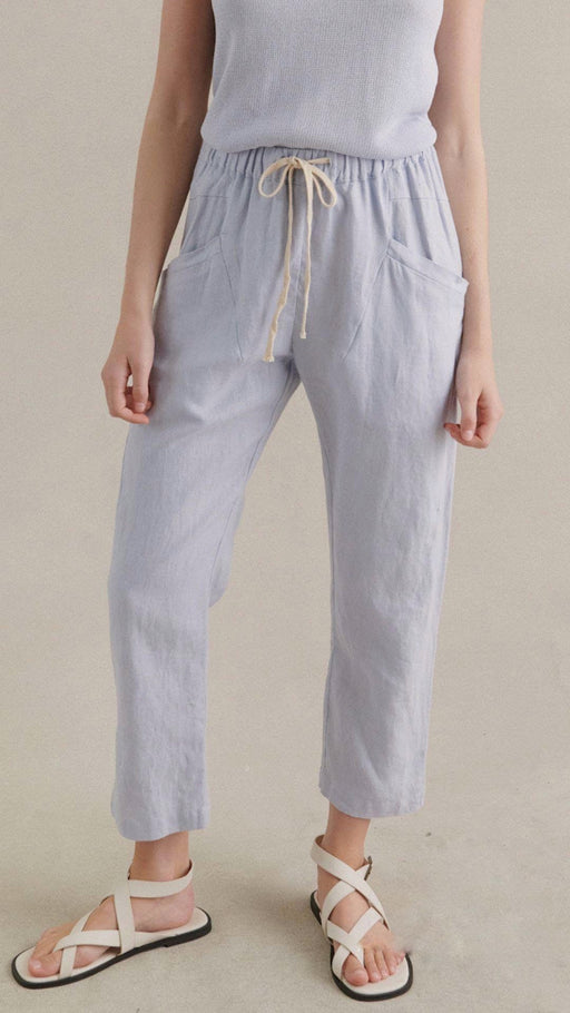 Little Lies Luxe Linen Jogger Pants - Soft Blue