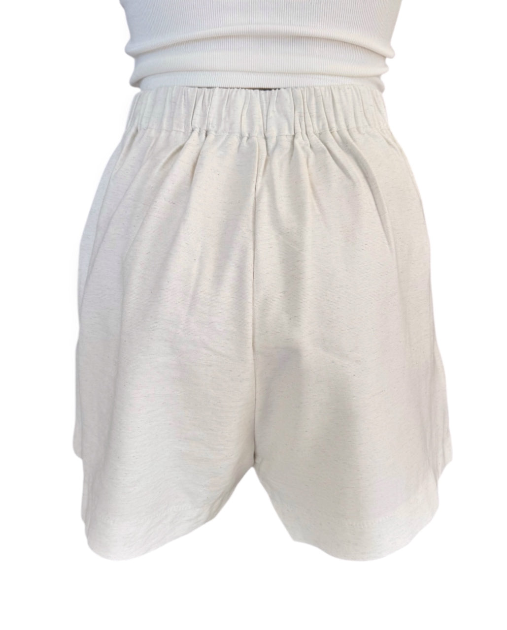 Pleat Shorts - Cream