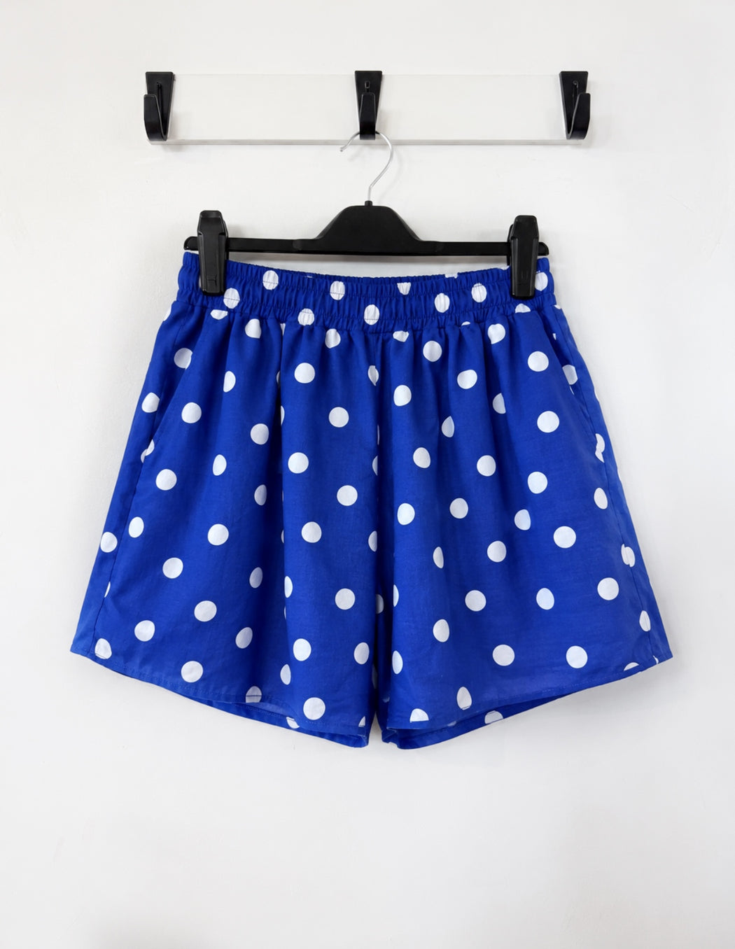 Polka dot shorts -  Blue and white spots