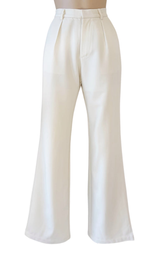 Fitted waist Pants - Cream