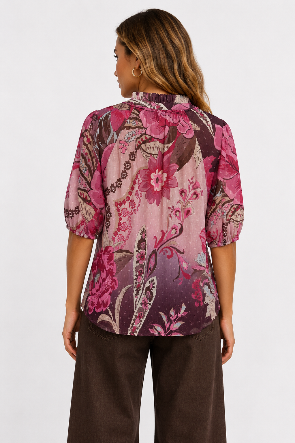 3/4 Sleeve Blouse - Multi Floral