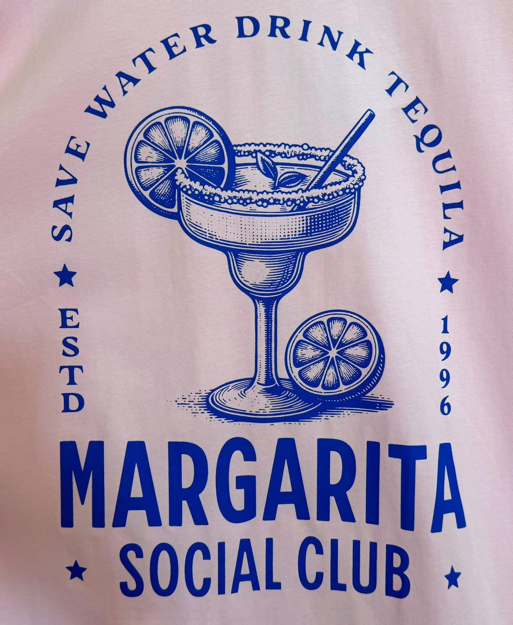 Cotton blend Oversize Tee - Pink Margarita club