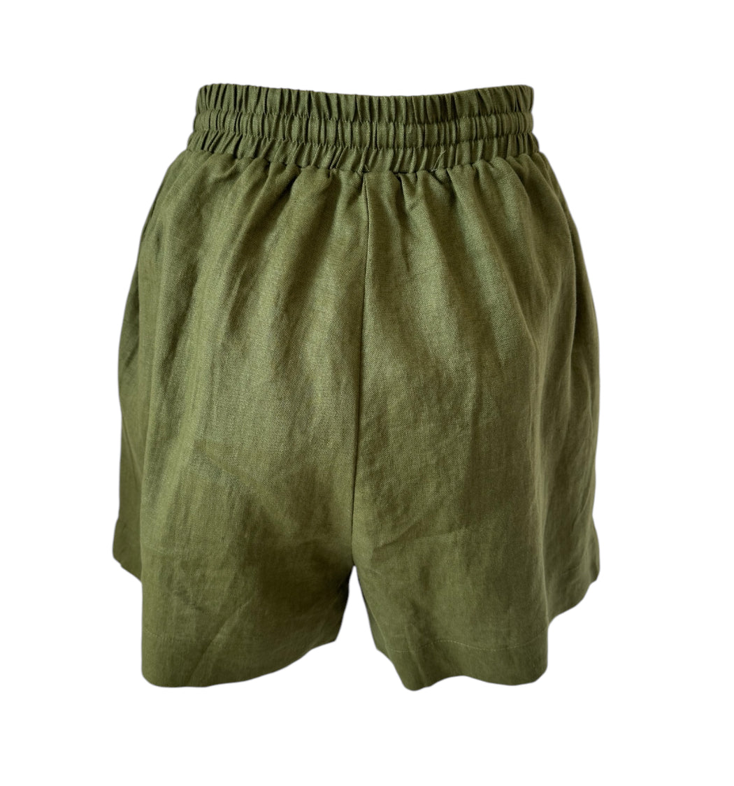 Staple Linen Shorts - Olive