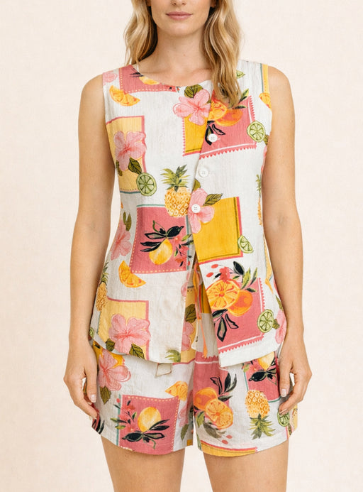 Vest top Set - Floral & Fruit