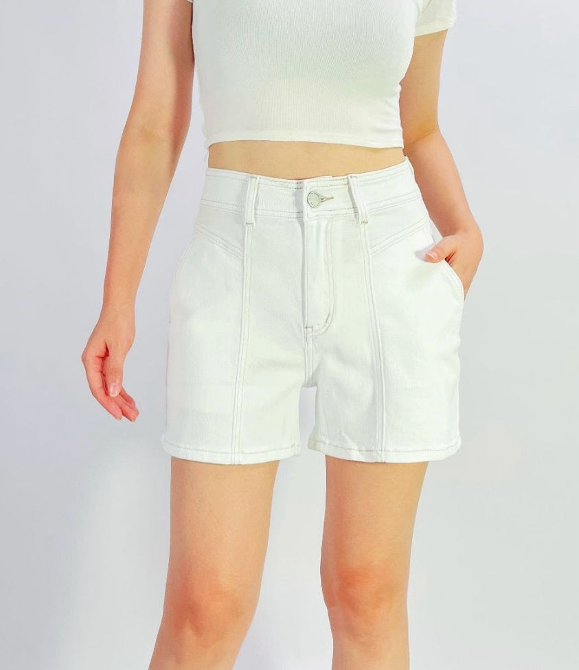 NEW STYLE - Denim Shorts - White