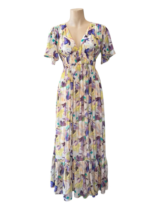 Chloe Maxi Dress - Purple Floral