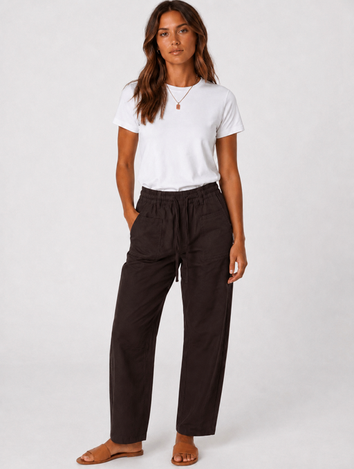 Barrel leg Jeans - Dark Chocolate