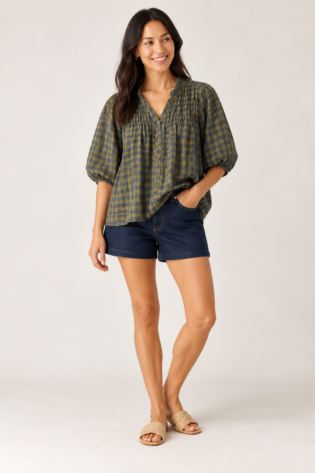 Gingham Blouse -