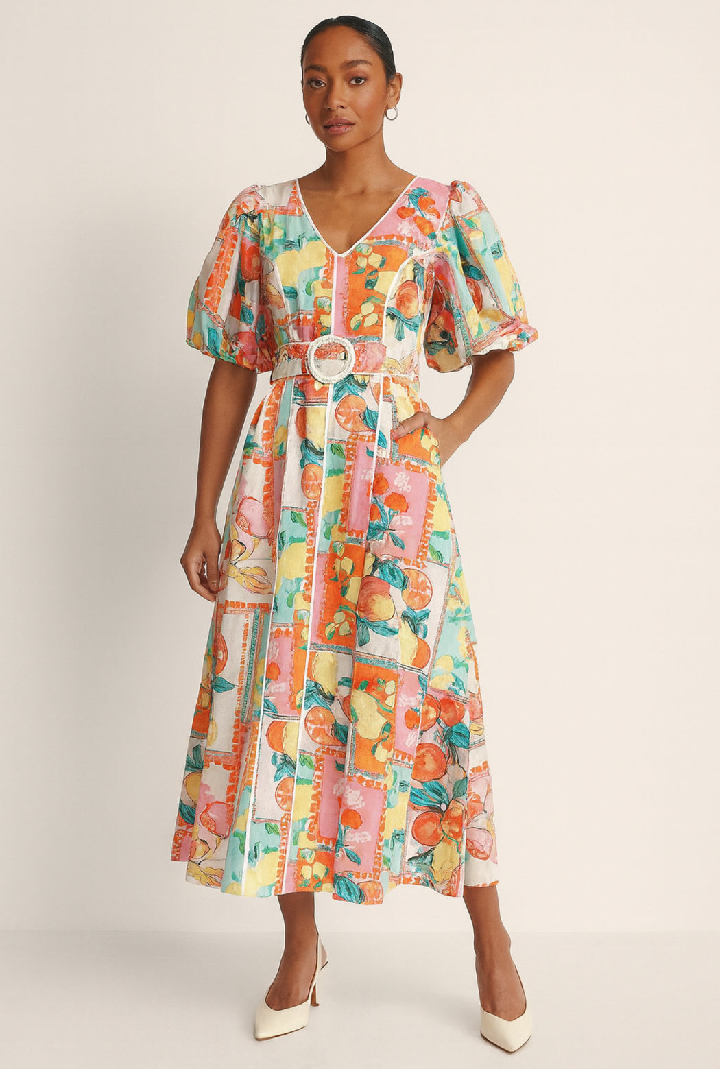 Citrus Floral Dress  - Lemon and Floral