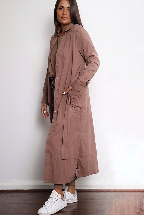 Lightweight Jacket Dress - Rhubarb