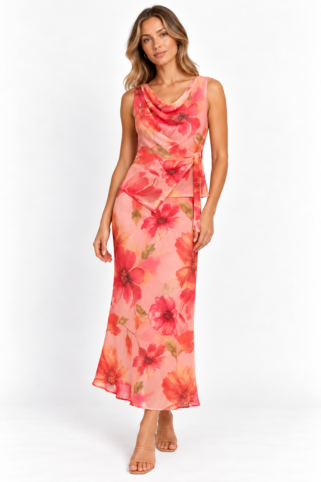 Rue Mesh Top - Floral Pink and Yellow