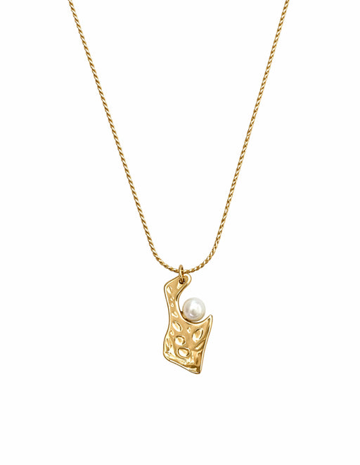 Denvi 18K Gold Plated Necklace - Pearl statement