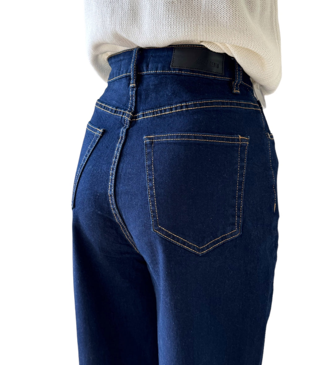 High Rise Mum Jeans - Indigo Dark Denim