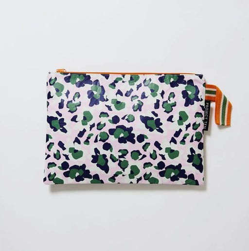 Project Ten Large Zip Pouch - Leopard