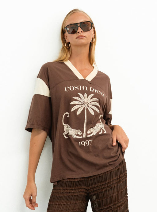 Print Tee - Costa Rico Cheetah Chocolate