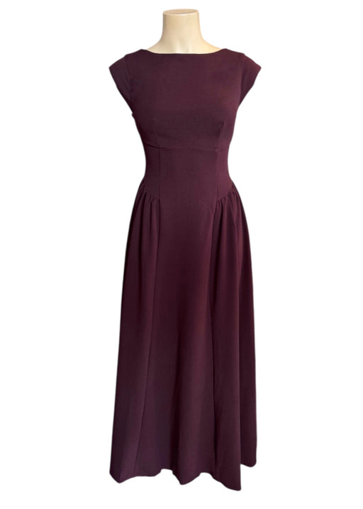 Cap sleeve Maxi Dress - Port