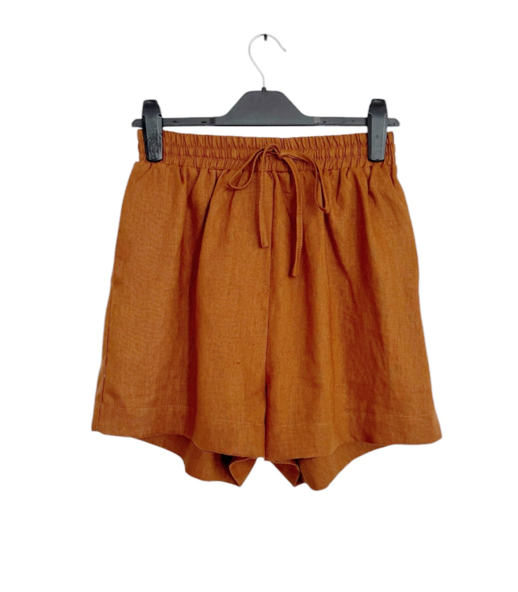 Staple Linen Shorts - Rust