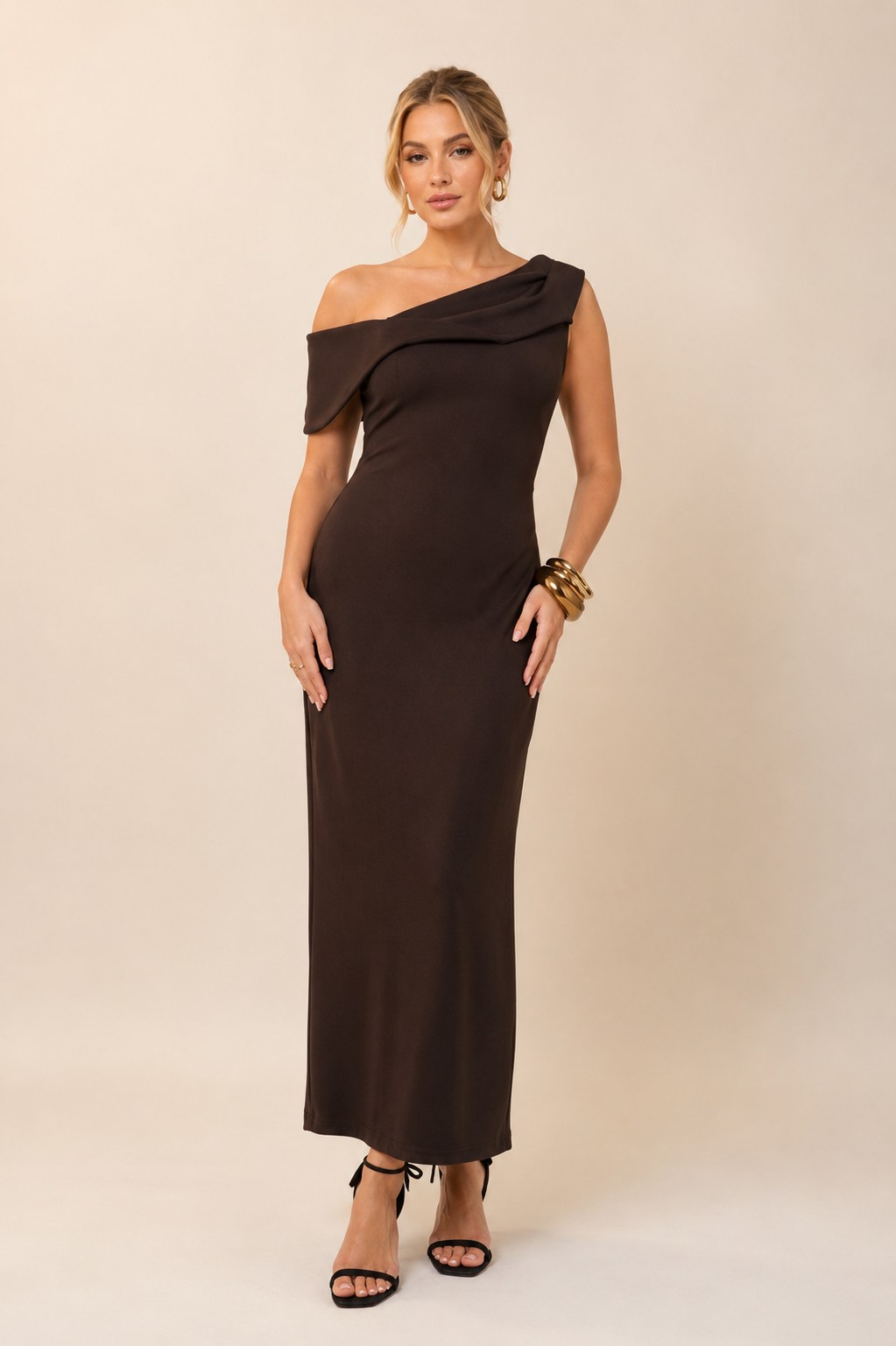 Evening Maxi Dress - Chocolate