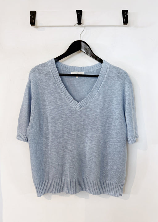 V-neck Knit - Blue