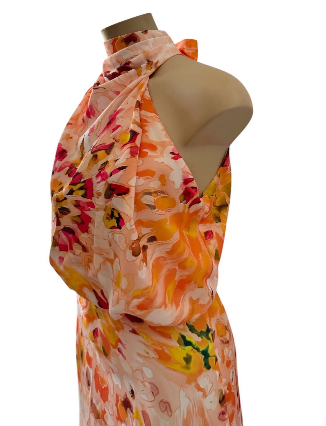 Abby Maxi Dress - Peach Multi