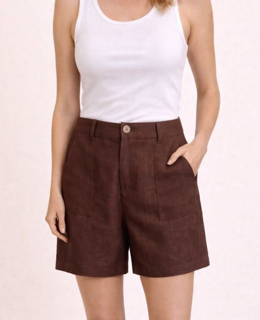 Little Lies Jude Shorts - Chocolate