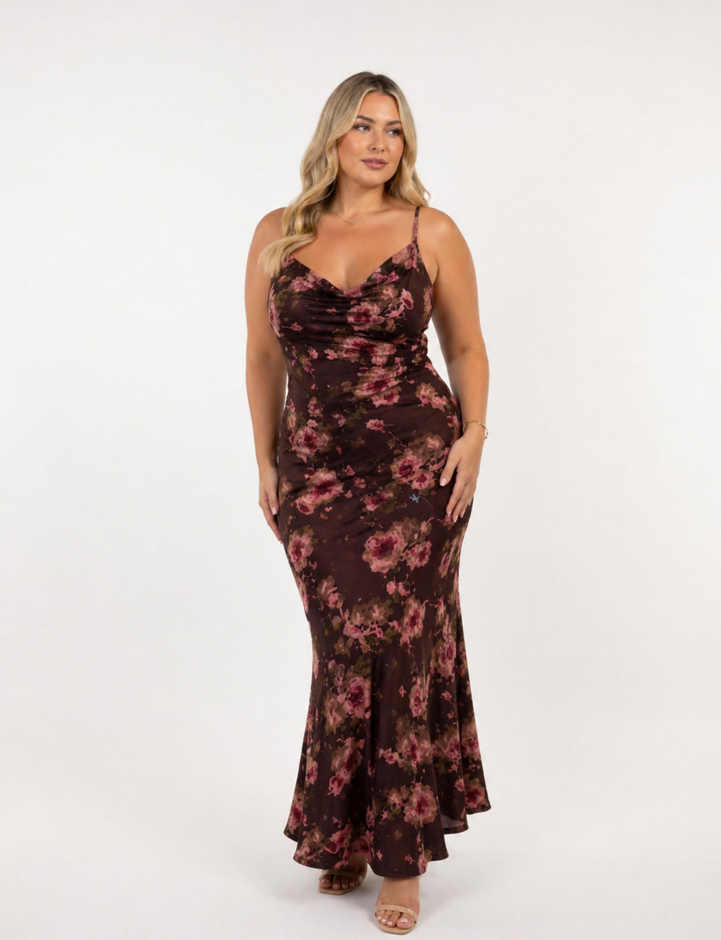 Maxi Dress - Chocolate floral