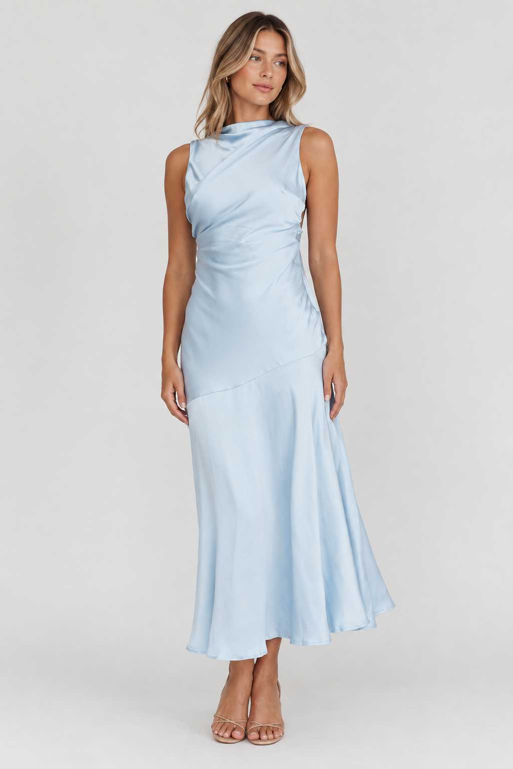 Carly Dress - Soft blue