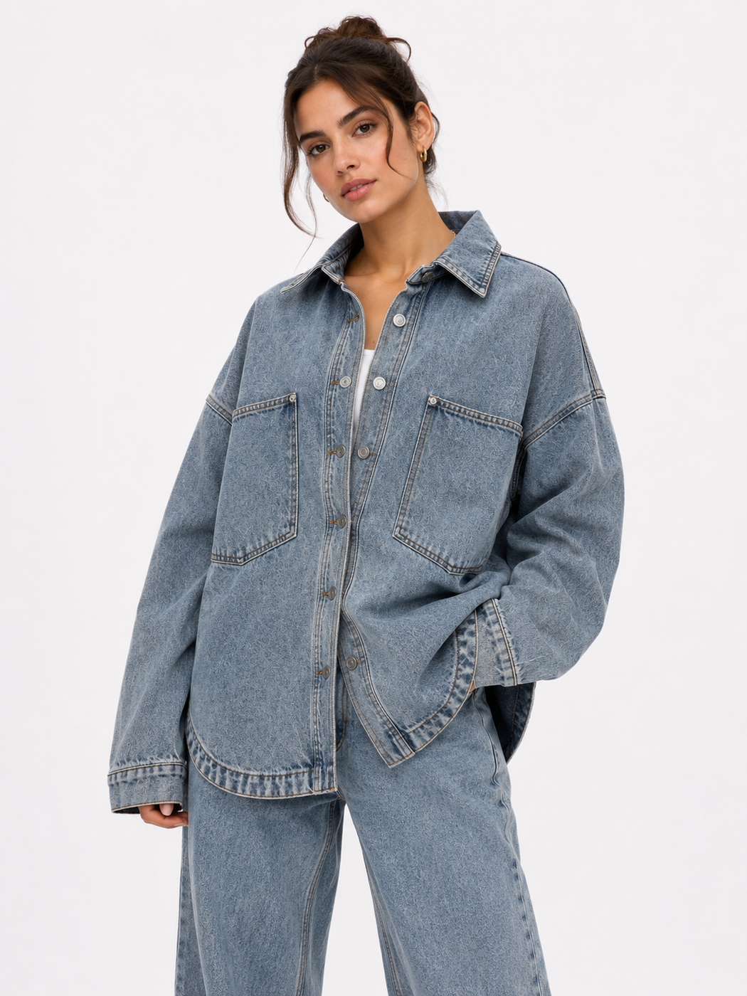Denim Jacket - Washed Denim Shacket